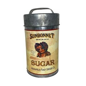 Sunbonnet Brand Sugar‎ Canister Farmhouse Decor Indianapolis Grocery